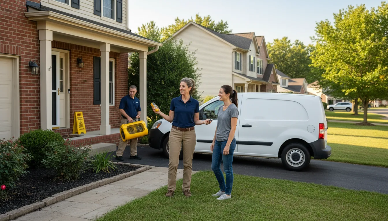 Residential water damage restoration in Branchville, VA